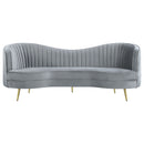 Sienna - 2 Piece Back Living Room Set, Sofa & Loveseat - Gray