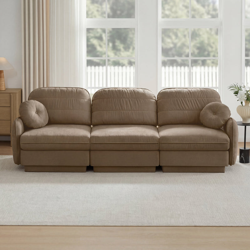 105" Chenille Cloud 3-Seater Sofa, photo 2 of 10