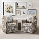 Wide Seat Arm Chair With 360 Degree Rotation by HouseOfZazla