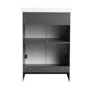 Modern Freestanding Bathroom Vanity With Soft Close Cabinet Doors by HouseOfZazla