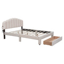 Upholstered Platform Bed With Drawer by HouseOfZazla