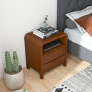 Lionel - Nightstand 2 Drawer - Brown by HouseOfZazla