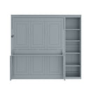 Sturdy Murphy Bed With Desk And Bookshelf