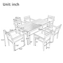 Acacia Wood Outdoor Dining Table And Chairs Suitable For Patio, Balcony Or Backyard