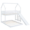 House Bunk Bed With Slide And Built In Ladder by HouseOfZazla