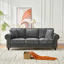 Modern 3 And 2 Seater Sofa With Rolled Arms, Tufted Upholstered Couch by Unique Piece Furniture