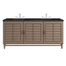 James Martin Portland 72" Double Bathroom Vanity, Whitewashed Walnut