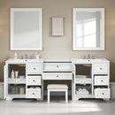 Double Sink Bathroom Vanity With Countertop, 2 Ceramic Sinks, 6 Drawers by HouseOfZazla