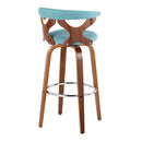 Gardenia - Mid Century Modern Fixed Height Barstool With Swivel With Round Footrest (Set of 2) by HouseOfZazla