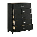 Opel - 5 Drawer Chest - Black by HouseOfZazla
