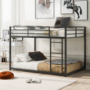 Metal Bunk Bed, Low Bunk Bed With Ladder by Unique Piece Furniture