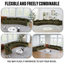 Modular Sectional Sofa With 2 Pillows, Symmetrical Design by HouseOfZazla