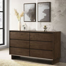 Hemlock - 6 Drawer Dresser Cabinet - Brown by HouseOfZazla