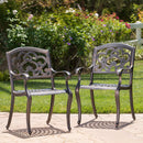 Cast Aluminum Dining Chair With Hand Crafted Details - Copper by HouseOfZazla