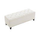 Button-Tufted Storage Ottoman With Safety Close Hinge by HouseOfZazla