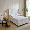 Harper - Tall Headboard Upholstered Bed / High Headboard / Elegant Simplicity / No Box Spring Needed by Unique Piece Furniture