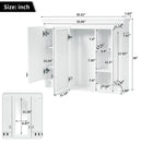 Wall Mount Mirror Cabinet With Adjustable Shelves, Soft Closing Hinges