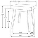 Aidan - 2 Piece Square Coffee And End Table Set - Walnut by HouseOfZazla