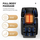 Massage Chair Recliner With Zero Gravity With Full Body Air Pressure - Black by HouseOfZazla
