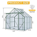 Double Door Polycarbonate house Raised Base And Anchor Aluminum Heavy Duty Walk In houses For Outdoor Backyard In All Season by HouseOfZazla