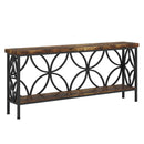 Extra Long Console Table With Open Storage Shelves by HouseOfZazla