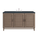 James Martin Portland 60" Single Bathroom Vanity, Whitewashed Walnut
