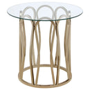 Monett 2-piece Coffee and End Table Set Chocolate Chrome