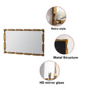Gold Bamboo-Style Rectangular Wall Mirror