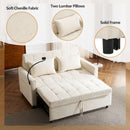 Pull-Out Sleeper Sofa With Reversible Backrest Cushion, Side Pockets, 2 USB Ports And A Phone Holder For Living Room by Unique Piece Furniture