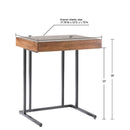 Wynn - Pull Up Table With Storage Compartment - Pecan