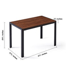 Creative Design Veneered MDF Wood Structure Rectangular Walnut Dining Table - Walnut by HouseOfZazla