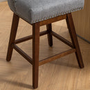 Counter Height Swivel Barstools, 26'' H Seat Height Upholstered Bar Stools (Set of 2), Fabric by HouseOfZazla