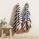 Oversized Striped Border Cabana Beach Towel - Santa Cruz by Great Bay Home