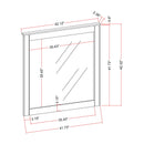 Lorenzo - Large Scale Mirror With Sleek Frame And Glittered Detailing - Silver by Unique Piece Furniture