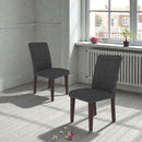 Upholstered Dining Chair With High Back Design (Set of 2) by HouseOfZazla