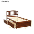 Platform Storage Bed Wood Bed Frame With Two Drawers And Headboard by Unique Piece Furniture