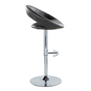 Posh - Contemporary Adjustable Barstool With Swivel With Rounded T Footrest (Set of 2) by HouseOfZazla