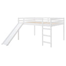 Full Loft Bed With Slide, Multifunctional Design - White by HouseOfZazla