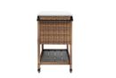 Outdoor Wicker Bar Cart