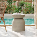 Outdoor Round Top MGO Drum Side Table by HouseOfZazla