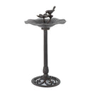 Lancaster Outdoor Aluminum and Iron Top Bird Bath with Iron Base, Bronze by HouseOfZazla
