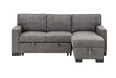 Estelle - Fabric Reversible Sleeper Sectional With Storage Chaise Drop-Down Table 2 Cup Holders And 2 USB Ports by HouseOfZazla