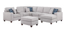 Tina - 8 Piece Upholstered Sectional With Ottoman by HouseOfZazla