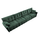 Modern 4-Seater Sofa, Solid Wood Frame In Premium Chenille