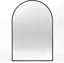 24x36 Inch Black Metal Framed Arched Bathroom Mirror by HouseOfZazla