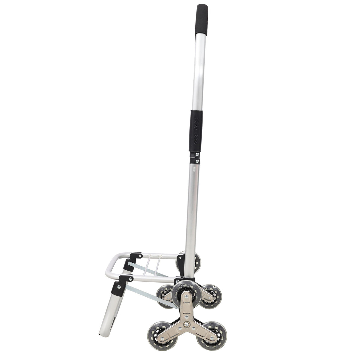Foldable Shopping Stair Trolley With Triangular Wheels And Removable Waterproof Bag - Black, photo 19 of 19