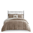 Full/Queen Plush to Sherpa Down Alternative Comforter Set