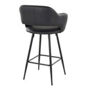 Margarite - Contemporary Fixed Height Counter Stool With Square Footrest (Set of 2) by HouseOfZazla