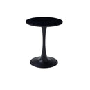 Black Round Dining Table with MDF Top and Matte Iron Base by HouseOfZazla