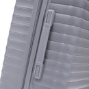 4-Piece PP Spinner Wheel Luggage Set with Cosmetic Case, Light Gray